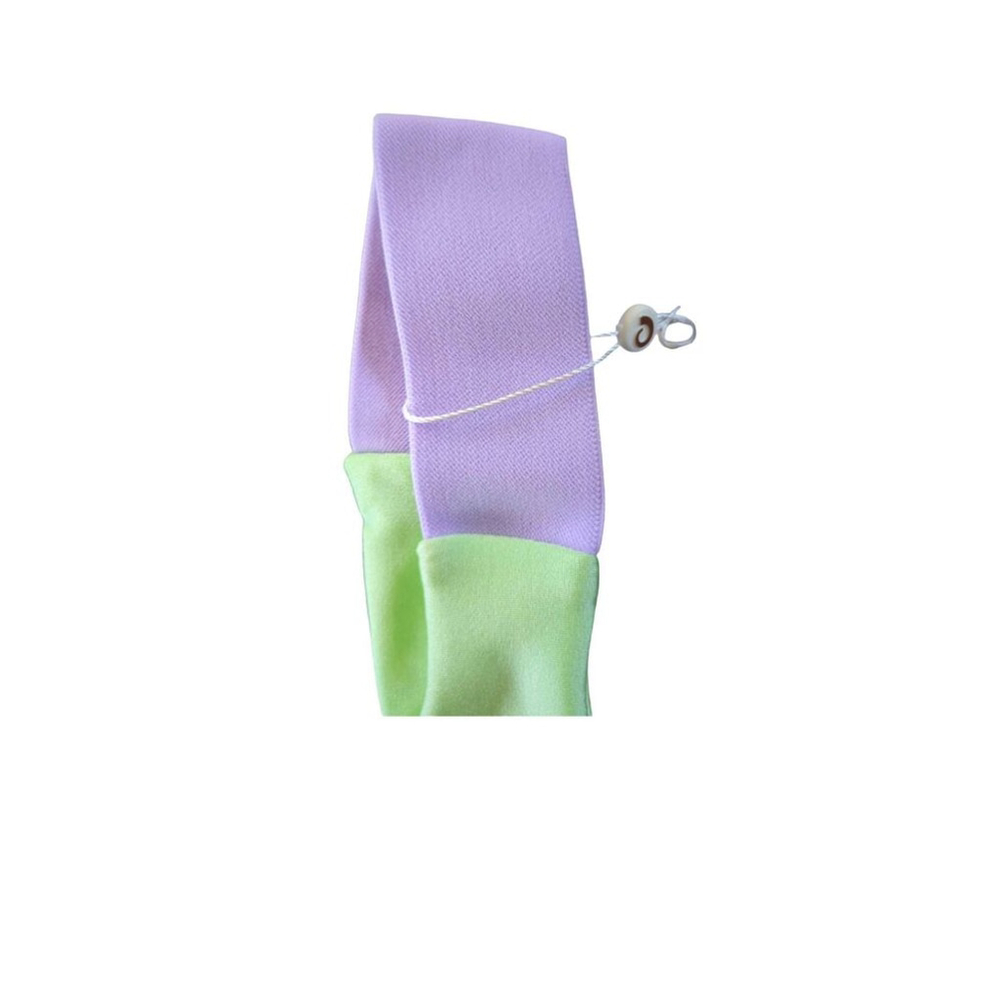 Cajubrasil Twist Back Sport Bra Lime Green And Purple Size M - Picture 6 of 6